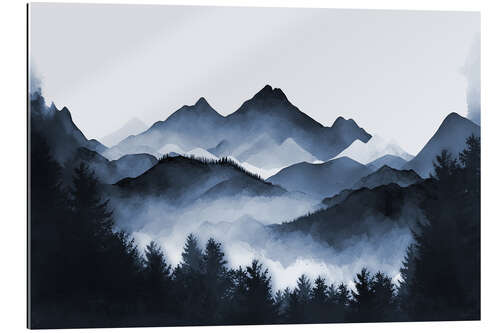 Tableau en plexi-alu Moody Landscape