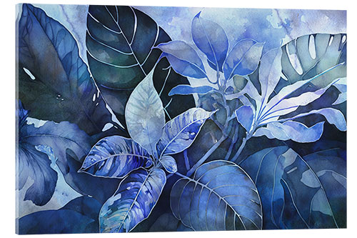 Acrylglasbild Blue Tropical Jungle