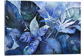 Tableau en plexi-alu Blue Tropical Jungle