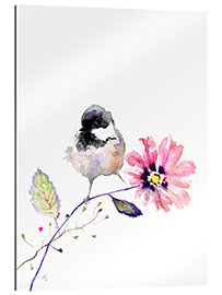 Gallery print Great Tit on Cosmos Flower