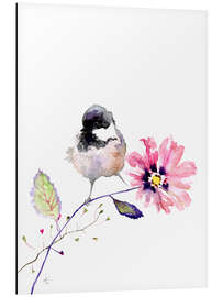 Magnettafel Kohlmeise auf Cosmea