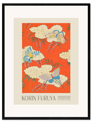 Gerahmter Kunstdruck Florales Design 45, Shin-bijutsukai, 1902