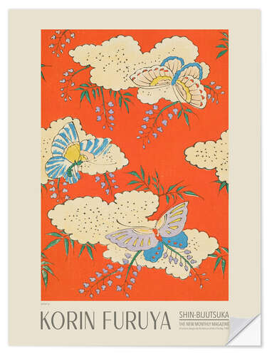 Wandsticker Florales Design 45, Shin-bijutsukai, 1902