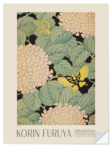 Selvklæbende plakat Floral Design 96, Shin-bijutsukai, 1902