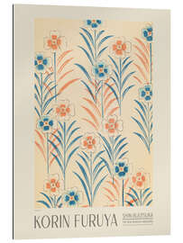 Tableau en plexi-alu Floral Design 112, Shin-bijutsukai, 1902