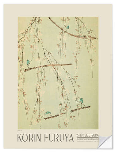 Selvklebende plakat Floral Design 176, Shin-bijutsukai, 1902