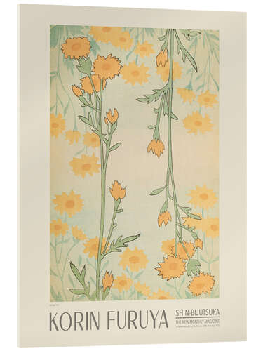 Cuadro de metacrilato Floral Design 297, Shin-bijutsukai, 1902