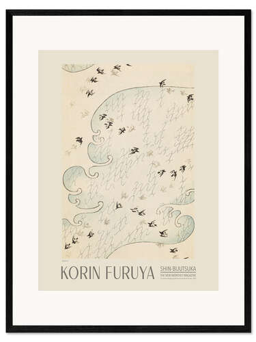 Ingelijste kunstdruk Floral Design 64, Shin-bijutsukai, 1902