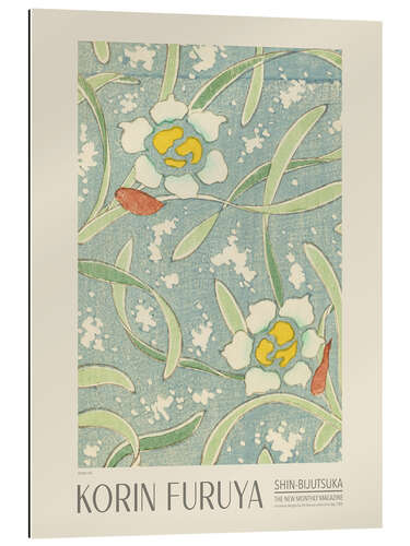 Tableau en plexi-alu Floral Design 244, Shin-bijutsukai, 1902