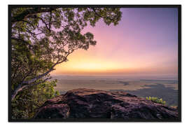 Gerahmter Kunstdruck Sonnenaufgang in der Masai Mara, Kenia II