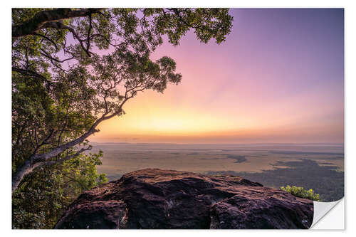 Selvklæbende plakat Sunrise in the Masai Mara, Kenya II