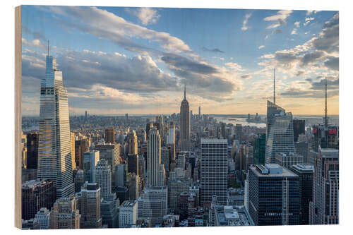 Tableau en bois Manhattan Skyline