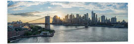 PVC-tavla Brooklyn Bridge at Sunset, New York