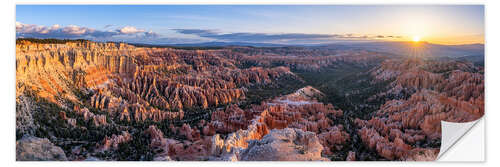 Selvklebende plakat Sunrise at Bryce Point, USA