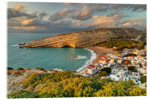 Cuadro de metacrilato Idyllic Matala at Sunset