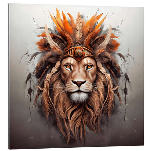 Aluminium print Lion Chief