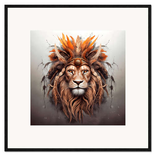 Stampa artistica con cornice Lion Chief