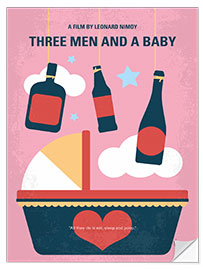 Selvklebende plakat Three Men and a Baby