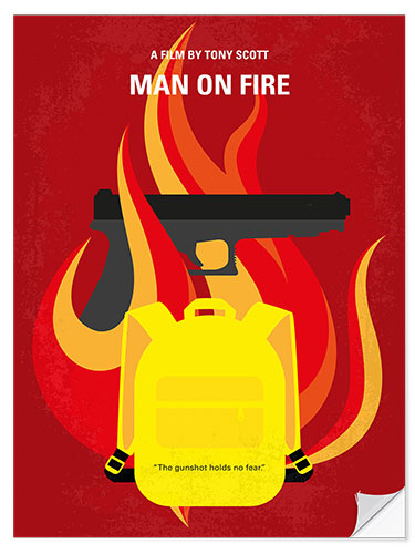 Sticker mural Man on Fire