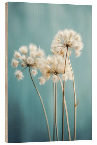 Tableau en bois Fluffy Flowers