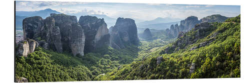 Aluminium print Meteora Rock Panorama, Greece