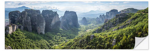 Wandsticker Meteora Felsen Panorama, Griechenland