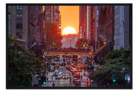 Gerahmter Kunstdruck Manhattanhenge in New York City