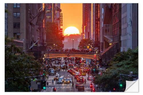 Naklejka na ścianę Manhattanhenge in New York City