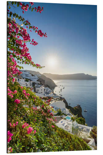 Aluminium print Sunrise in Oia, Santorini