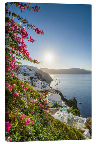 Canvas print Sunrise in Oia, Santorini