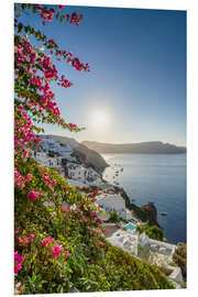 Tableau en PVC Sunrise in Oia, Santorini