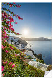 Vinilo para la pared Sunrise in Oia, Santorini