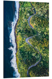 Cuadro de aluminio Zigzag Road in Hawaii