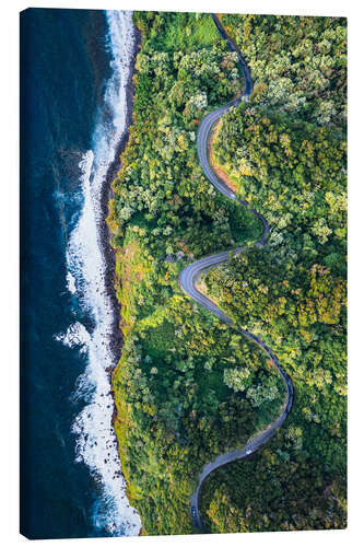 Tableau sur toile Zigzag Road in Hawaii