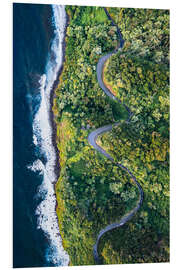 Tableau en PVC Zigzag Road in Hawaii