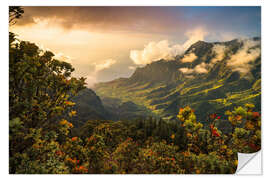 Wall sticker Sunset in the Valley, Hawaii