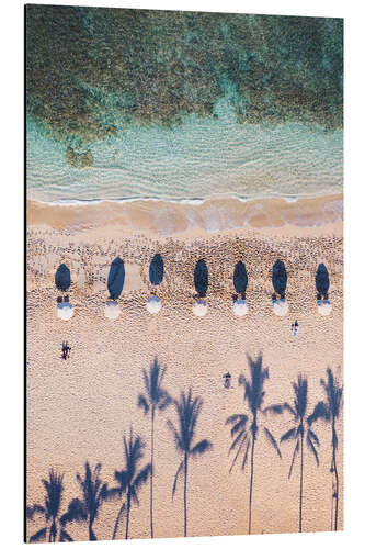 Quadro em alumínio Beach Aerial, Hawaii