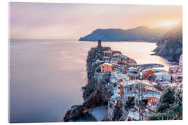 Stampa su vetro acrilico Idyllic Vernazza at Sunset