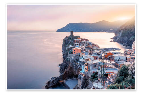 Póster Idyllic Vernazza at Sunset