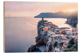 Quadro de madeira Idyllic Vernazza at Sunset