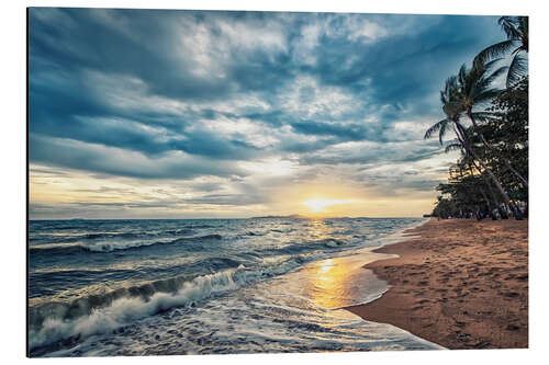 Tableau en aluminium Sunset On The Beach