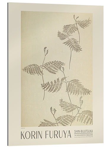 Tableau en plexi-alu Floral Design 285, Shin-bijutsukai, 1902