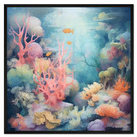 Gerahmter Kunstdruck Unterwasserwelt I