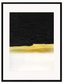 Gerahmter Kunstdruck Black And White Golden Light