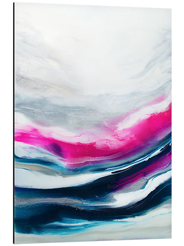 Aluminium print Fuchsia Wave