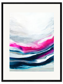 Impression artistique encadrée Fuchsia Wave