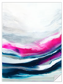 Selvklebende plakat Fuchsia Wave