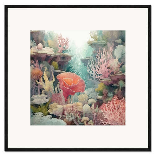 Impressão artística com moldura Underwater World IV
