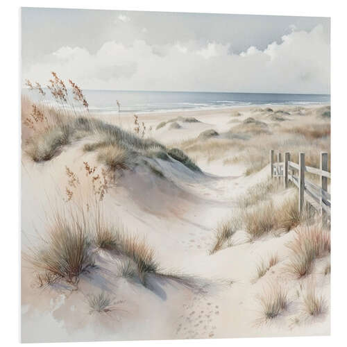 Foam board print Beach Dunes