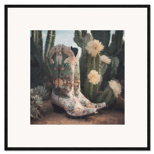 Framed art print Cowgirl Boots